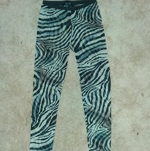 Forever 21 Zebra print sheer mesh pants